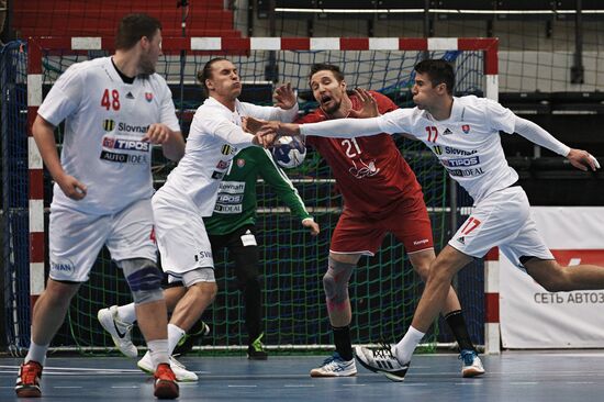 Handball. 2019 Men's World Championship Qualification match. Russia vs Slovakia