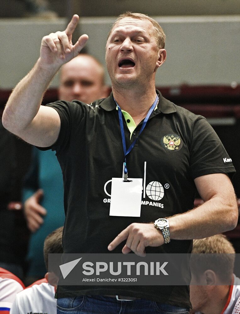 Handball. 2019 Men's World Championship Qualification match. Russia vs Slovakia