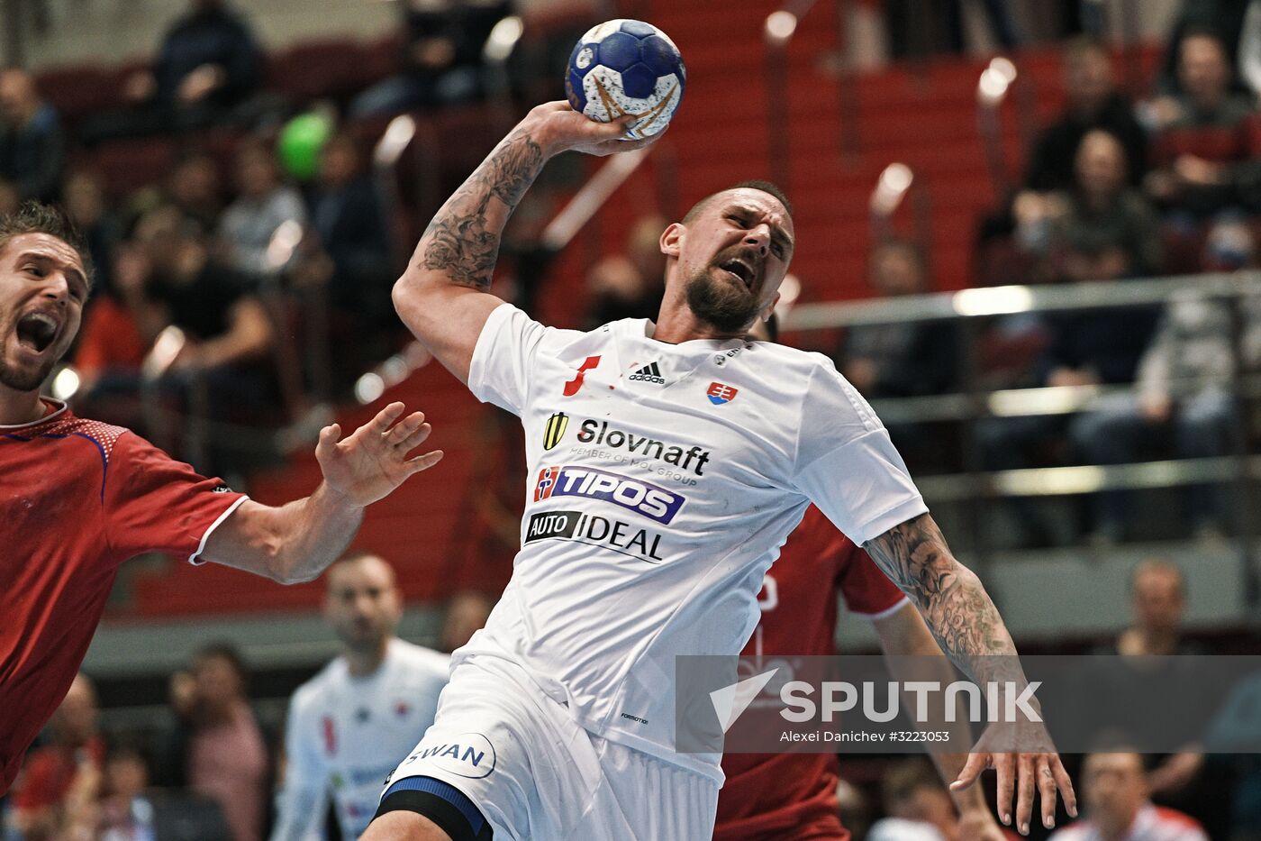 Handball. 2019 Men's World Championship Qualification match. Russia vs Slovakia