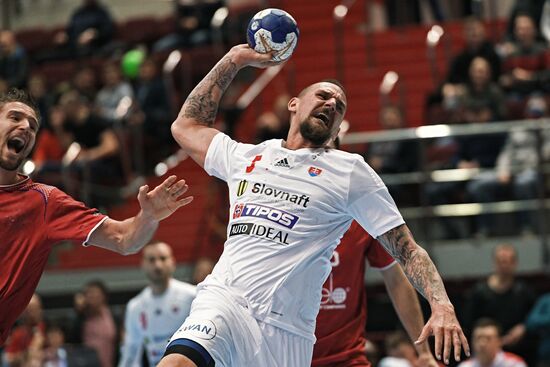 Handball. 2019 Men's World Championship Qualification match. Russia vs Slovakia