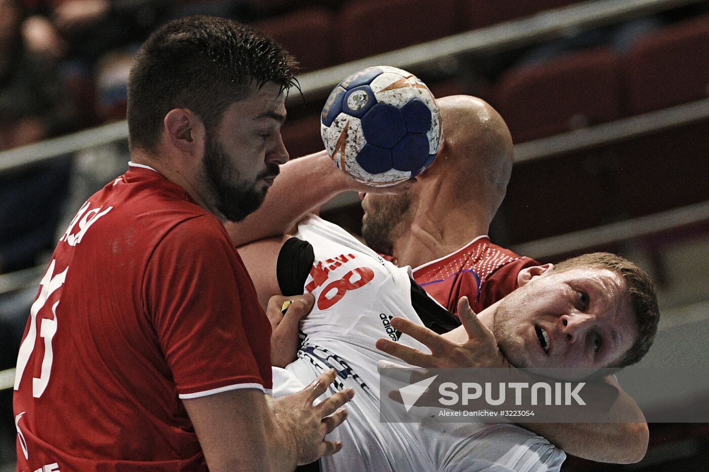 Handball. 2019 Men's World Championship Qualification match. Russia vs Slovakia