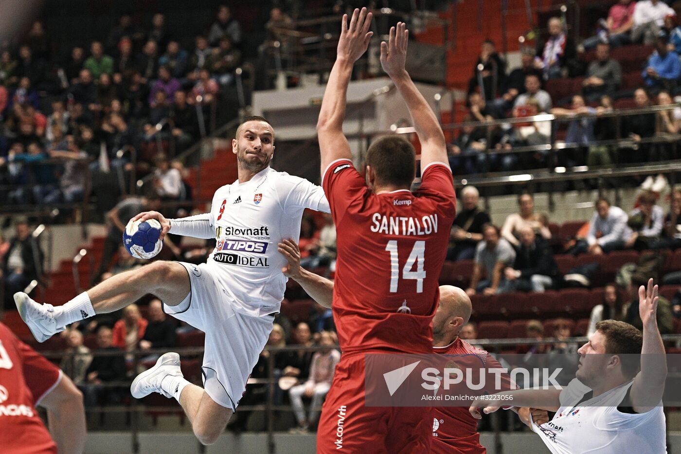Handball. 2019 Men's World Championship Qualification match. Russia vs Slovakia