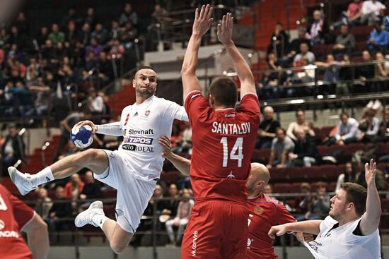 Handball. 2019 Men's World Championship Qualification match. Russia vs Slovakia