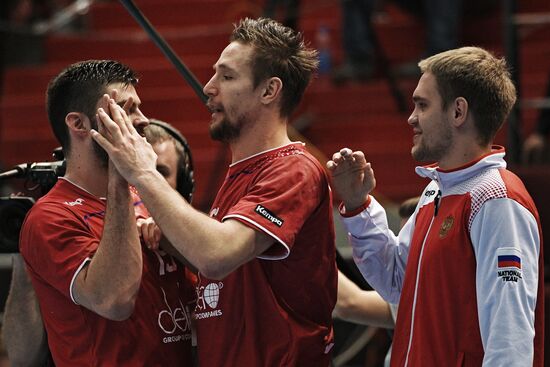 Handball. 2019 Men's World Championship Qualification match. Russia vs Slovakia