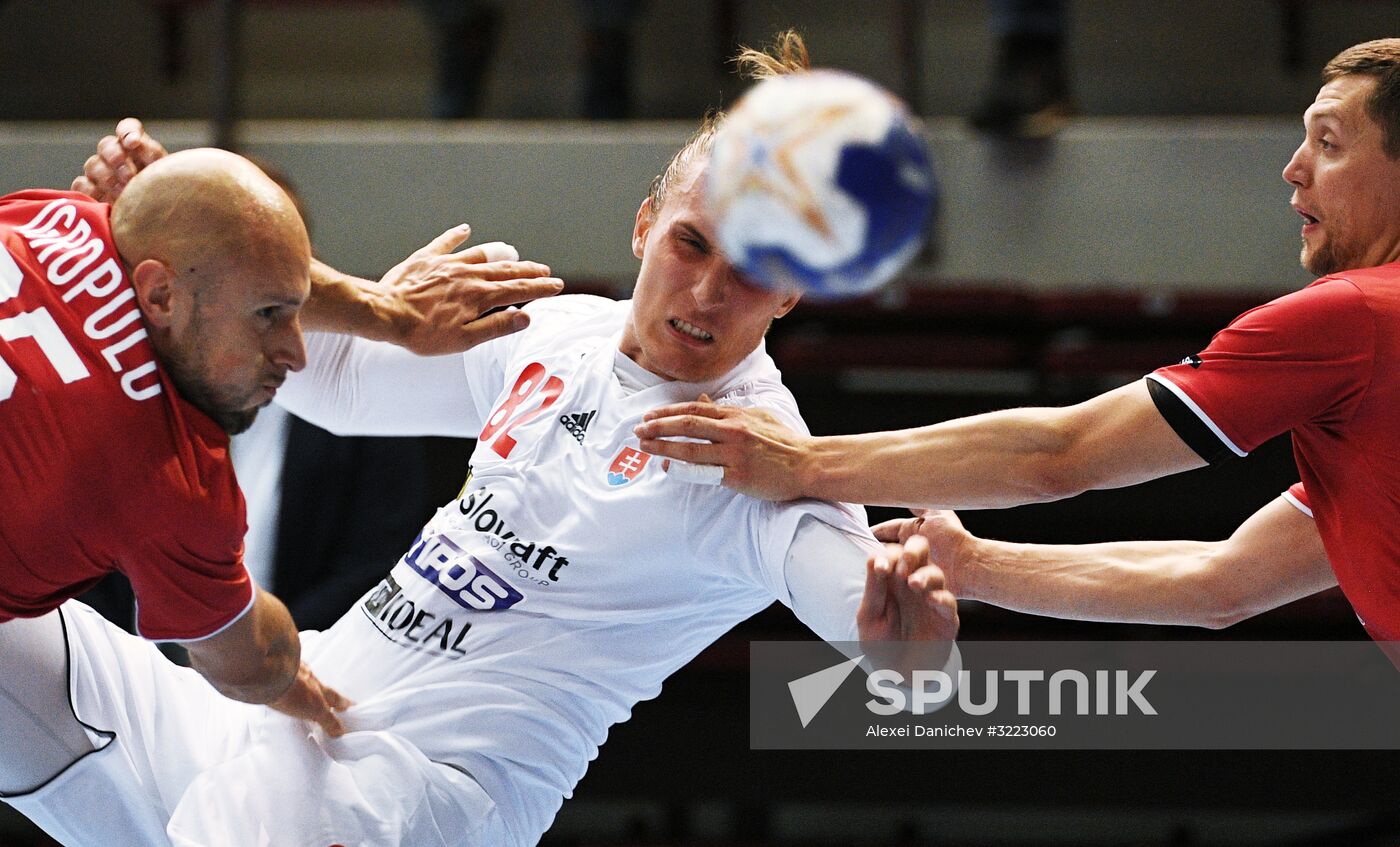Handball. 2019 Men's World Championship Qualification match. Russia vs Slovakia