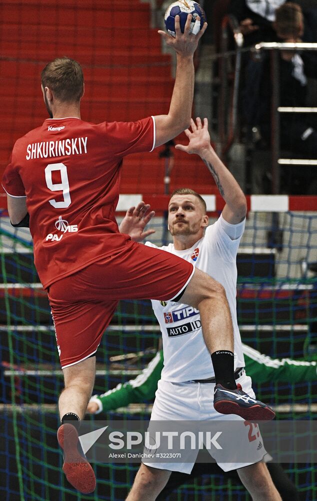 Handball. 2019 Men's World Championship Qualification match. Russia vs Slovakia