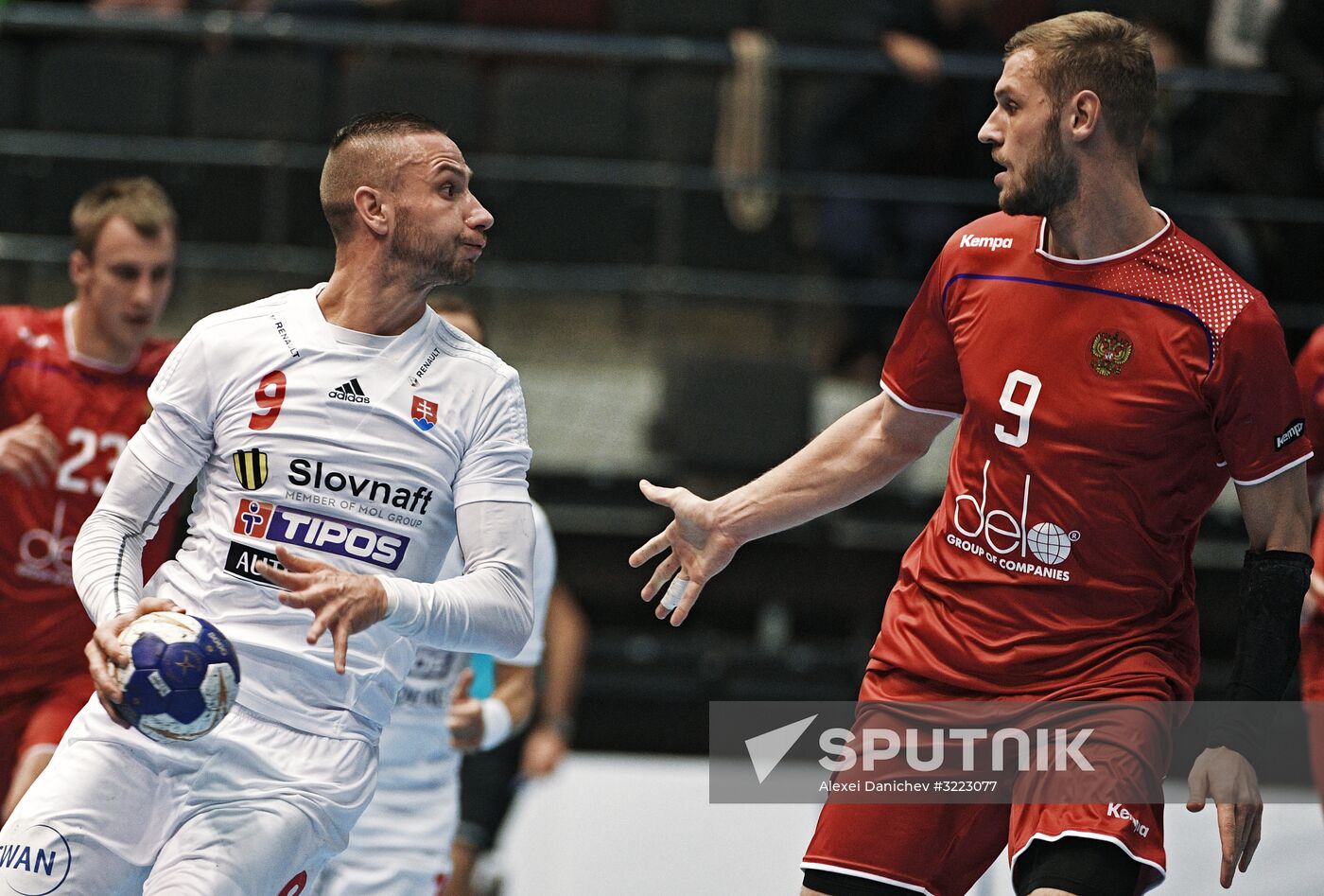 Handball. 2019 Men's World Championship Qualification match. Russia vs Slovakia