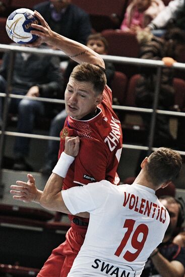 Handball. 2019 Men's World Championship Qualification match. Russia vs Slovakia