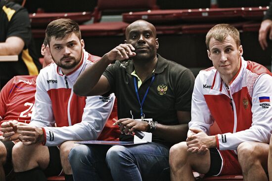 Handball. 2019 Men's World Championship Qualification match. Russia vs Slovakia