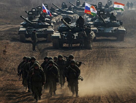Russian-Indian joint military exercises Indra-2017