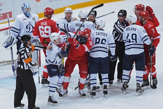 Kontinental Hockey League. Spartak vs. Dynamo