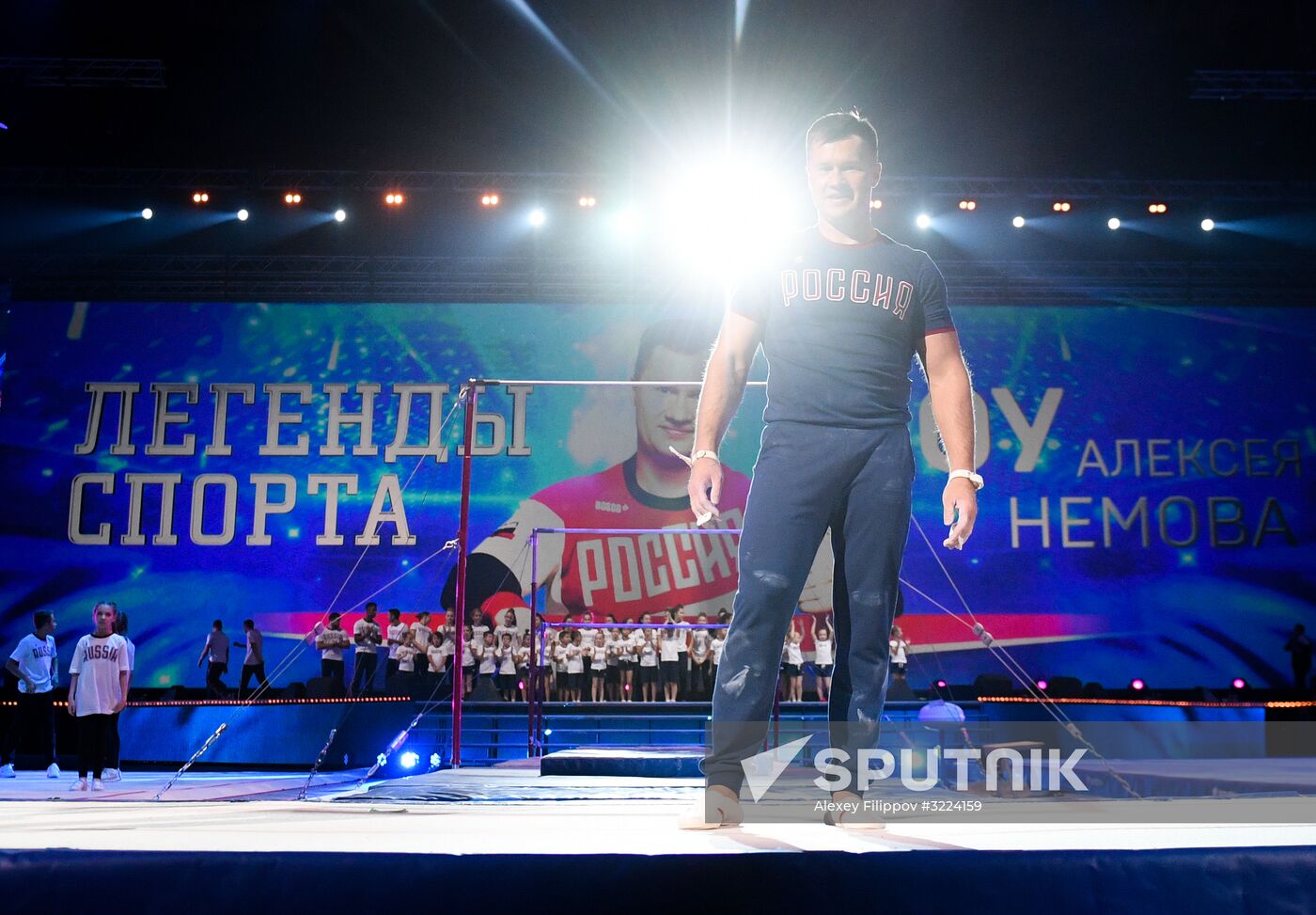 Final rehearsal of Alexei Nemov's show 'Legends of Sport: The Ascent'