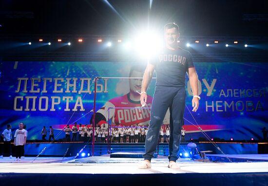 Final rehearsal of Alexei Nemov's show 'Legends of Sport: The Ascent'
