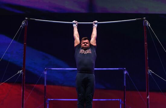 Final rehearsal of Alexei Nemov's show 'Legends of Sport: The Ascent'