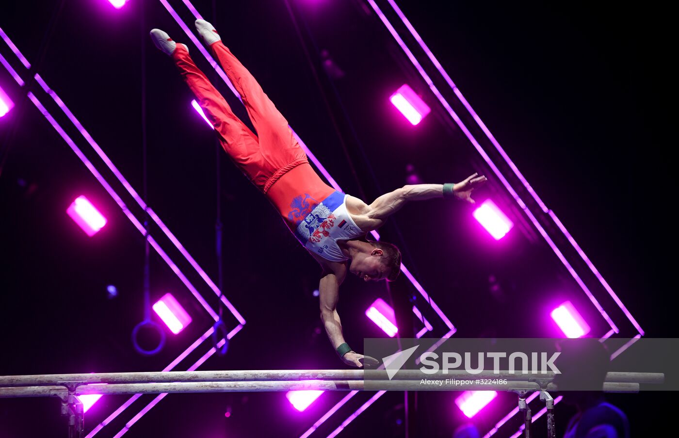 Final rehearsal of Alexei Nemov's show 'Legends of Sport: The Ascent'