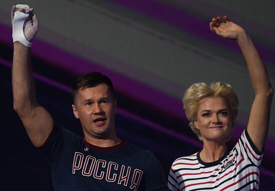 Final rehearsal of Alexei Nemov's show 'Legends of Sport: The Ascent'