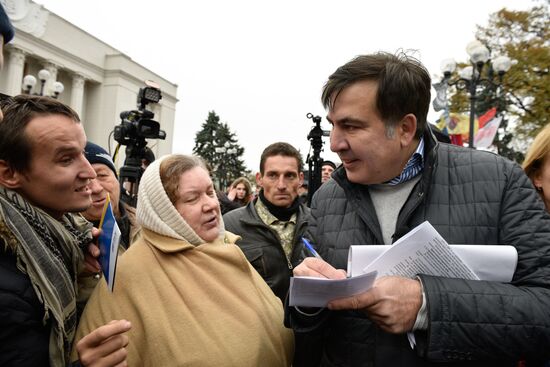 Saakashvili's party rallies in Kiev