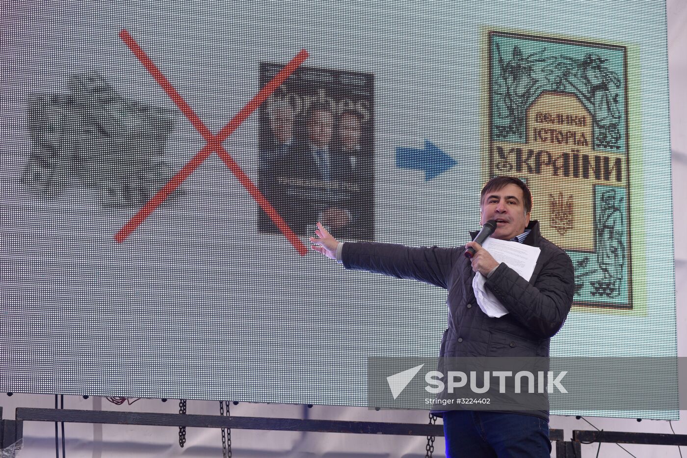 Saakashvili's party rallies in Kiev