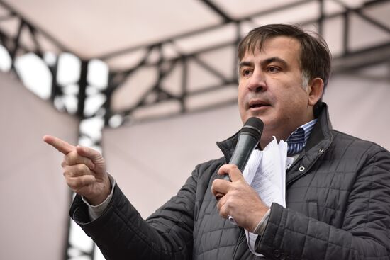Saakashvili's party rallies in Kiev