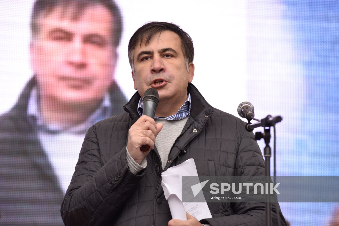 Saakashvili's party rallies in Kiev