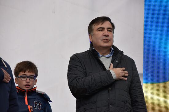 Saakashvili's party rallies in Kiev