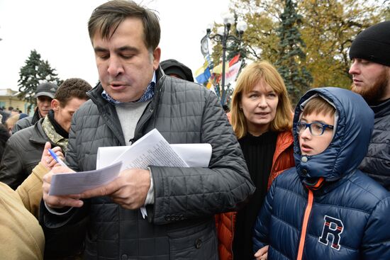 Saakashvili's party rallies in Kiev