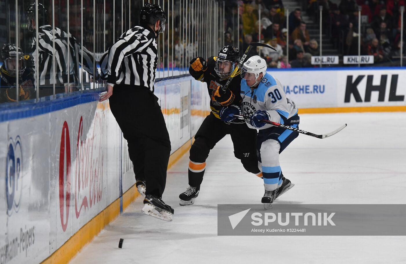Ice hockey. KHL. Severstal vs. Sibir