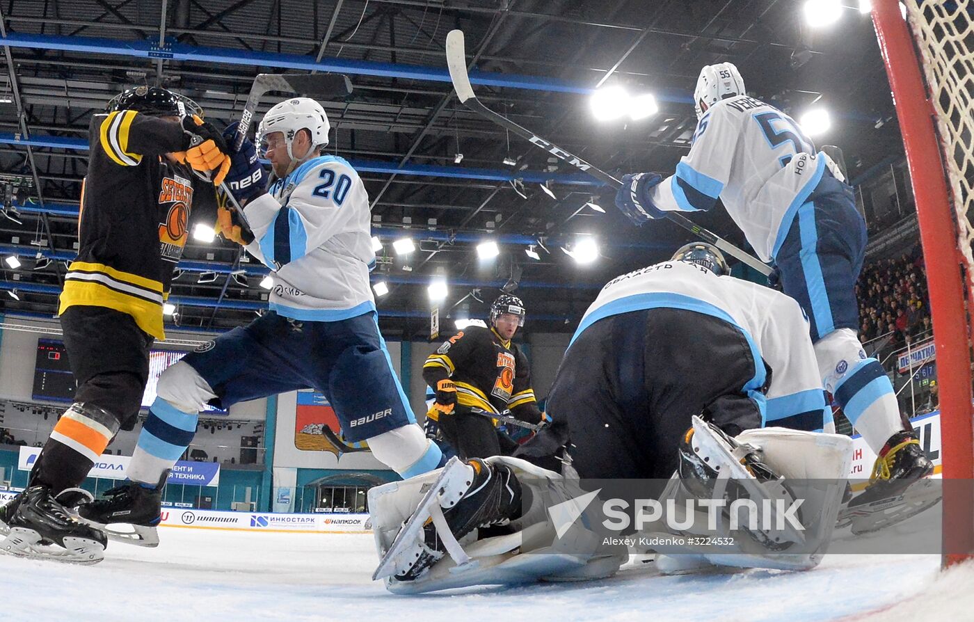 Ice hockey. KHL. Severstal vs. Sibir