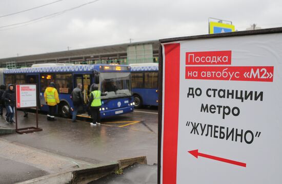 Section of the Moscow Metro's Tagansko-Krasnopresnenskaya Line closed
