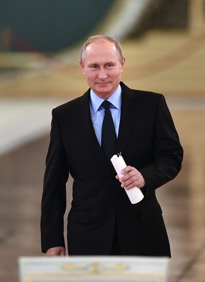 President Vladimir Putin meets with members of Presidential Council for Civil Society and Human Rights