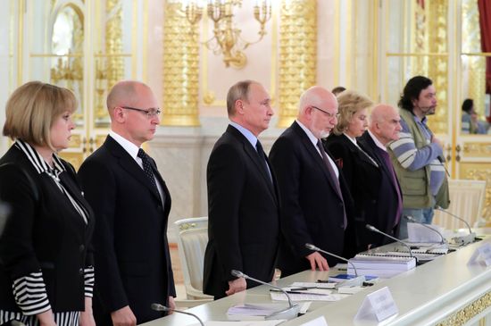 President Vladimir Putin meets with members of Presidential Council for Civil Society and Human Rights