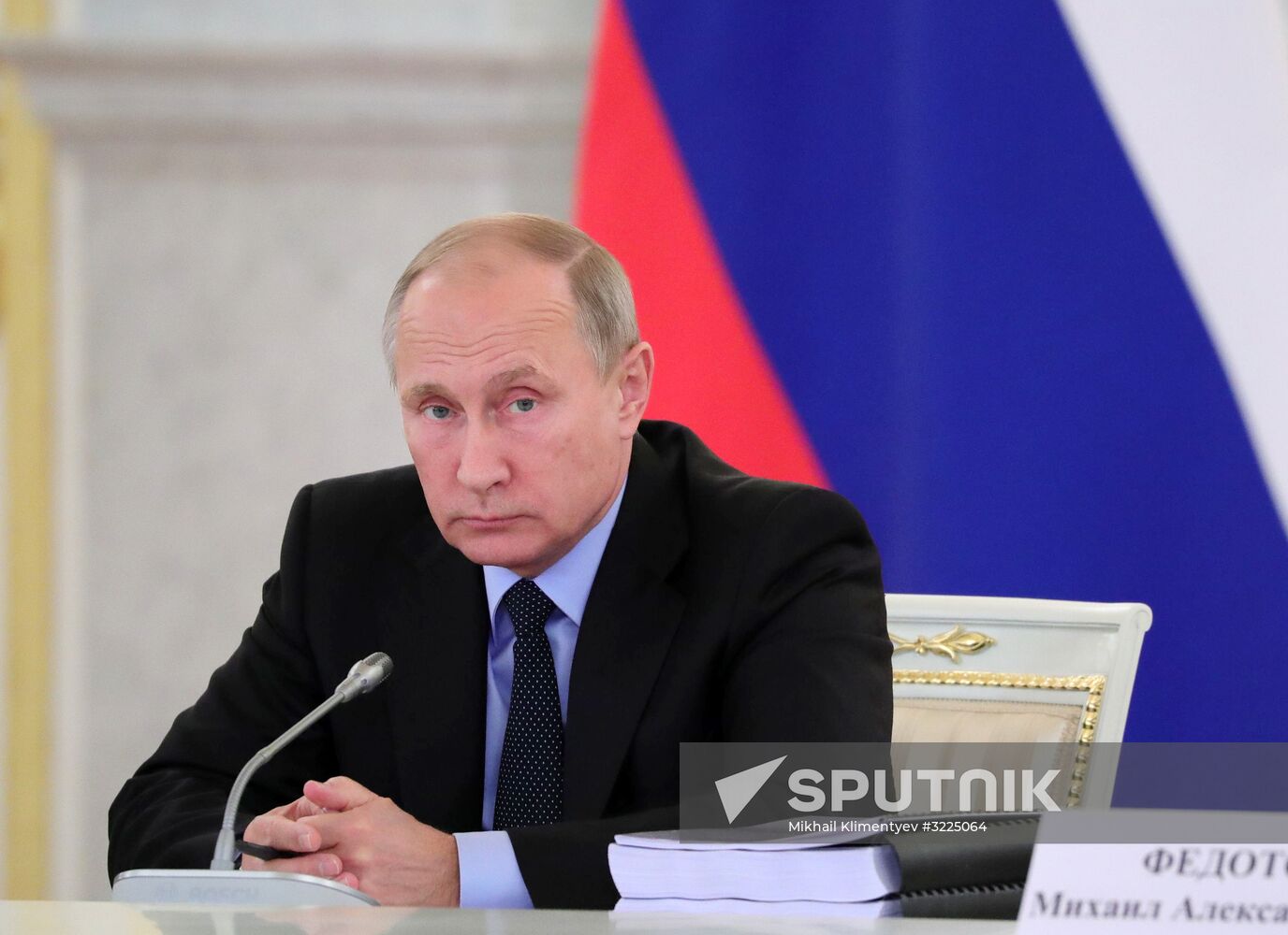 President Vladimir Putin meets with members of Presidential Council for Civil Society and Human Rights
