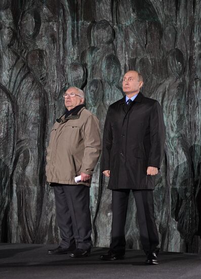 President Vladimir Putin attends unveiling of the Wall of Grief memorial