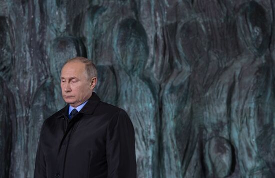 President Vladimir Putin attends unveiling of the Wall of Grief memorial