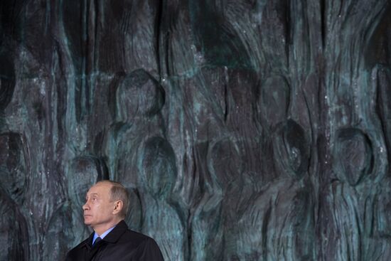 President Vladimir Putin attends unveiling of the Wall of Grief memorial