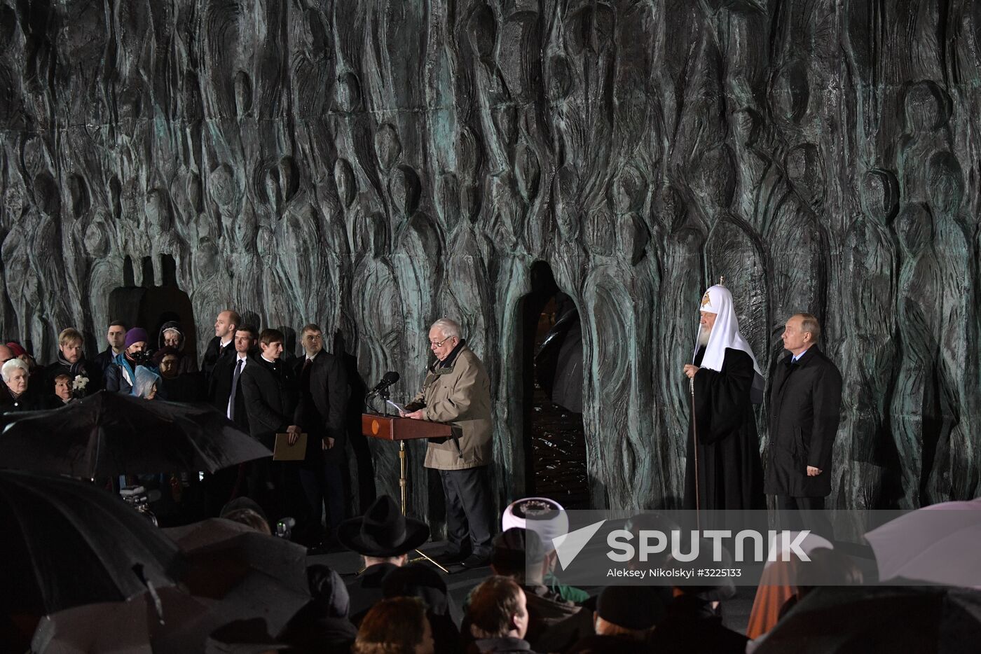 President Vladimir Putin attends unveiling of the Wall of Grief memorial