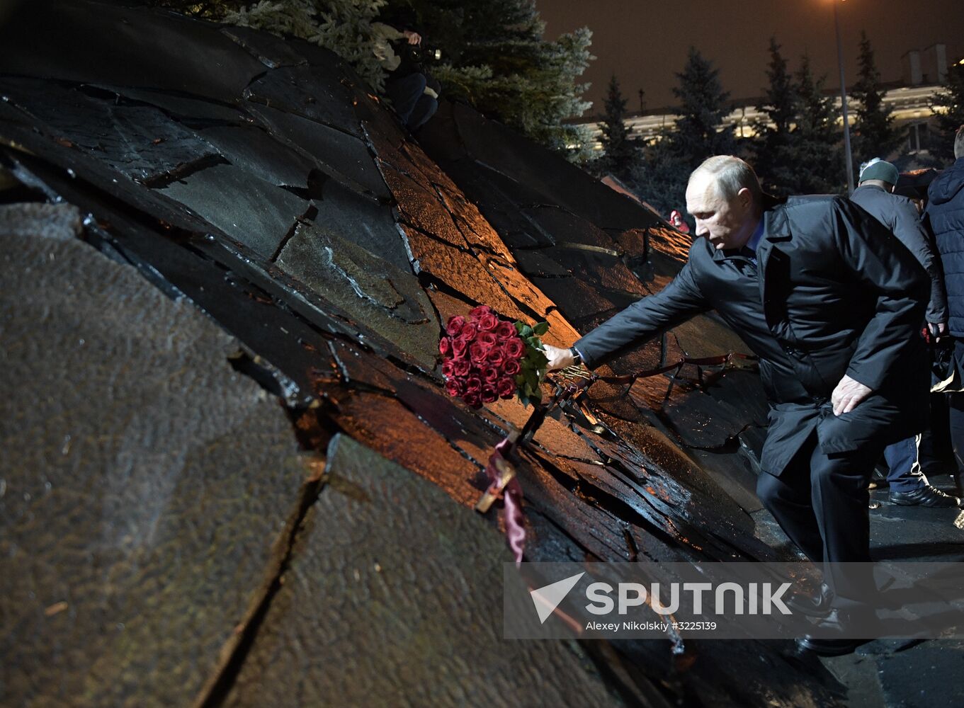 President Vladimir Putin attends unveiling of the Wall of Grief memorial