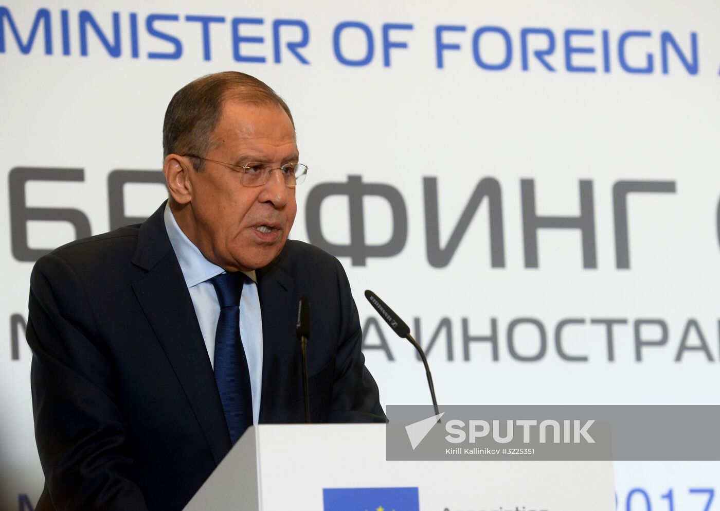 Russian Foreign Minister Sergei Lavrov meets with European Business Association members