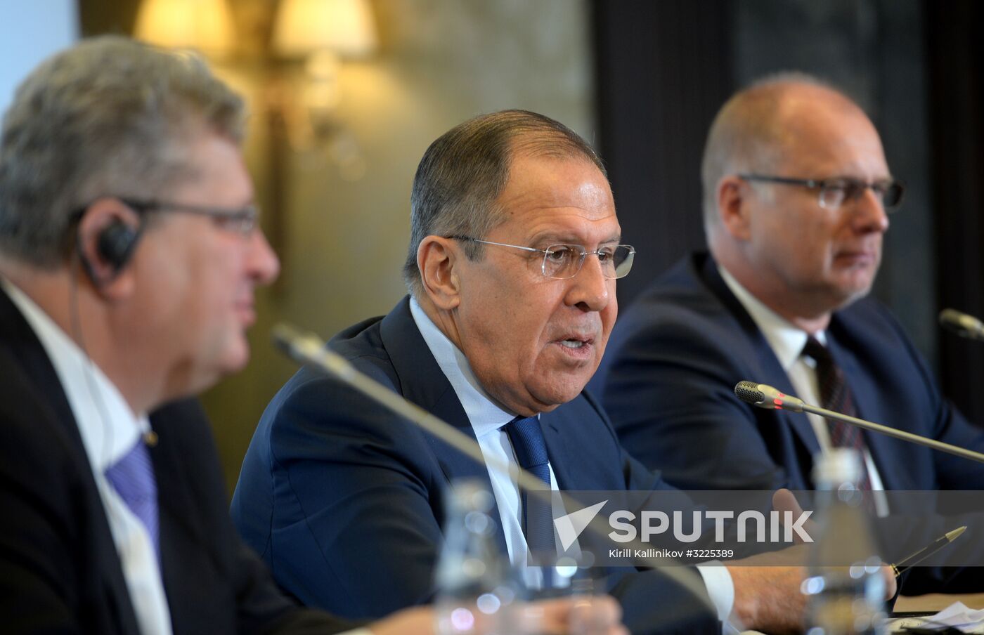 Russian Foreign Minister Sergei Lavrov meets with members of Association of European Business