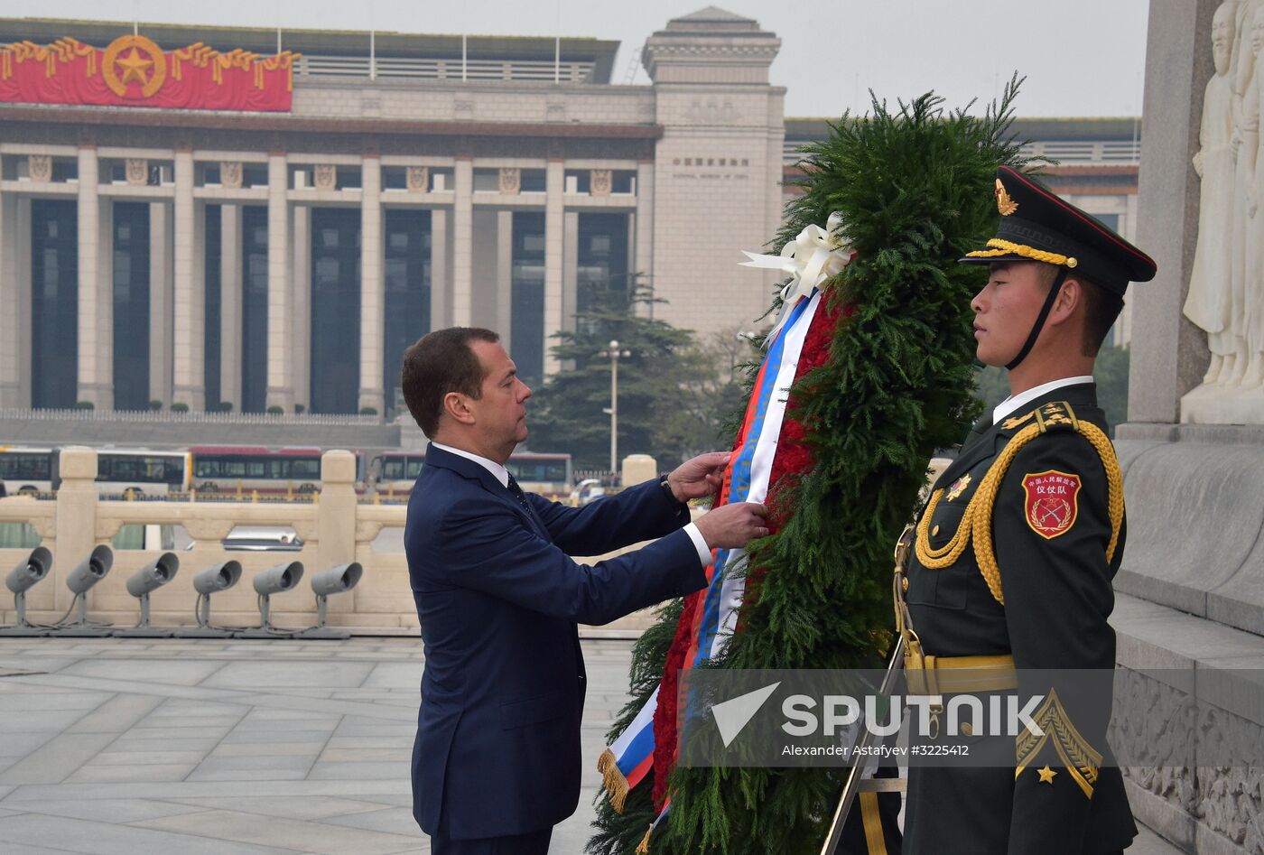 Russian PM Dmitry Medvedev visits People's Republic of China