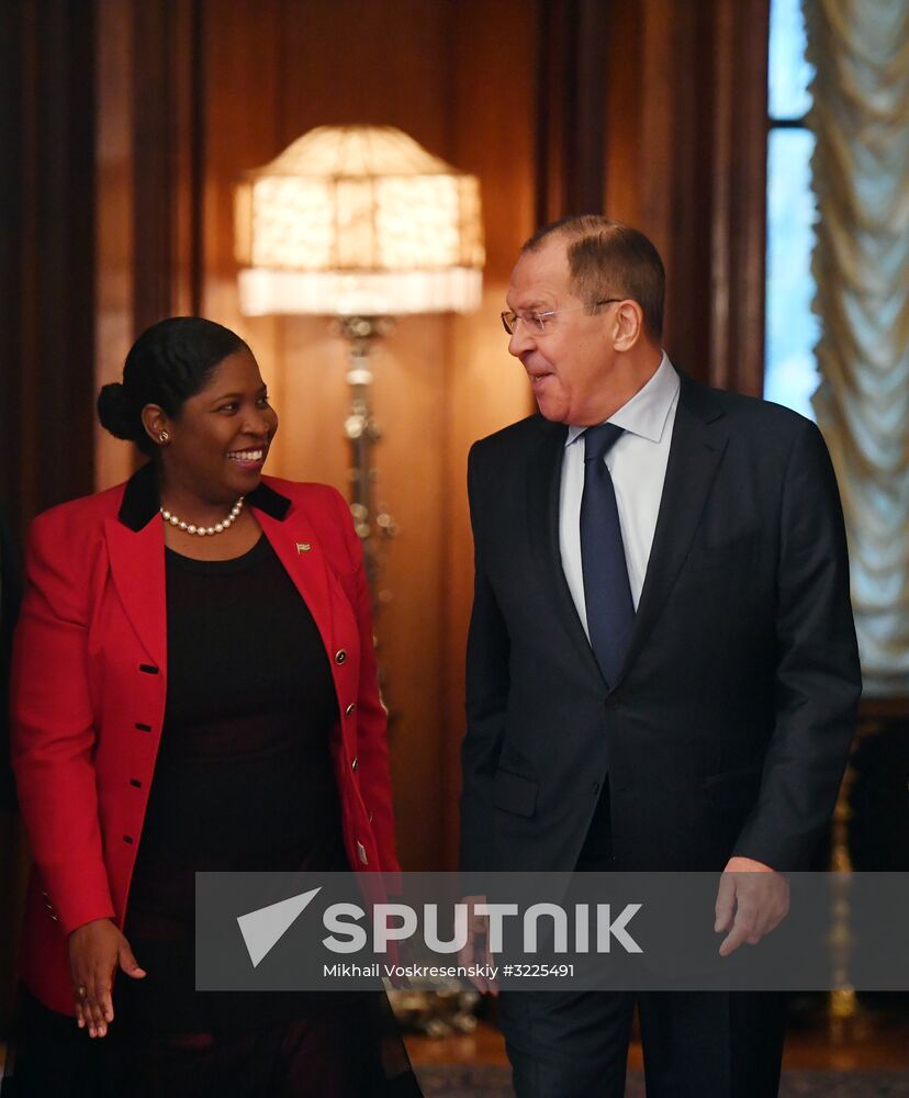 Russian Foreign Minister Sergei Lavrov meets with Republic of Suriname Foreign Minister Yldiz Deborah Pollack-Beighle