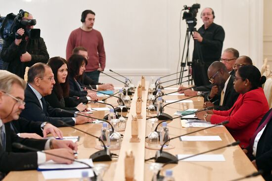 Russian Foreign Minister Sergei Lavrov meets with Republic of Suriname Foreign Minister Yldiz Deborah Pollack-Beighle