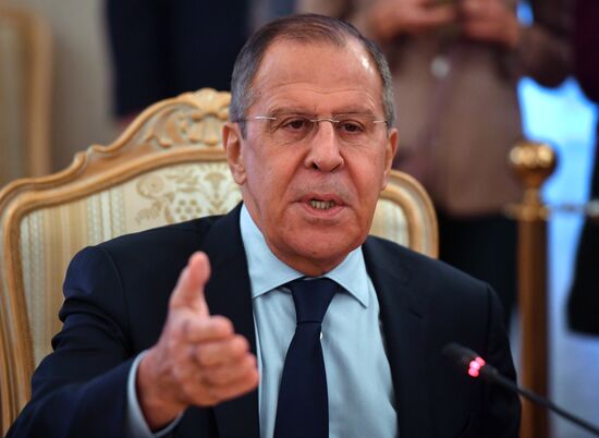 Russian Foreign Minister Sergei Lavrov meets with Republic of Suriname Foreign Minister Yldiz Deborah Pollack-Beighle