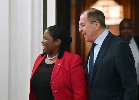 Russian Foreign Minister Sergei Lavrov meets with Republic of Suriname Foreign Minister Yldiz Deborah Pollack-Beighle