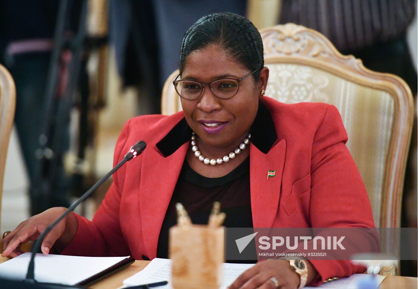 Russian Foreign Minister Sergei Lavrov meets with Foreign Minister of Suriname Yldiz Deborah Pollack-Beighle