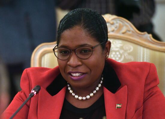 Russian Foreign Minister Sergei Lavrov meets with Foreign Minister of Suriname Yldiz Deborah Pollack-Beighle