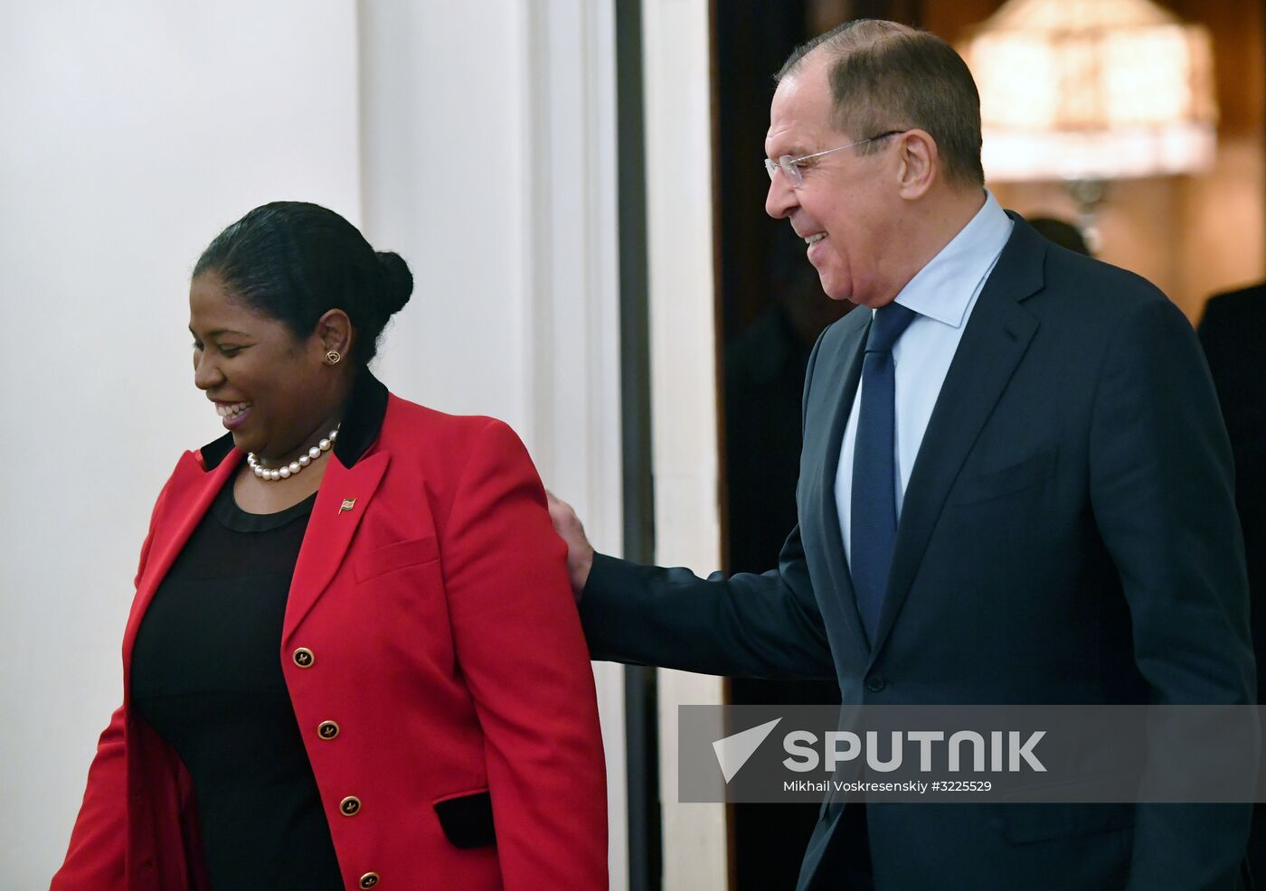 Russian Foreign Minister Sergei Lavrov meets with Foreign Minister of Suriname Yldiz Deborah Pollack-Beighle