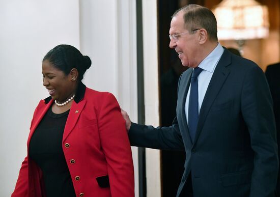 Russian Foreign Minister Sergei Lavrov meets with Foreign Minister of Suriname Yldiz Deborah Pollack-Beighle