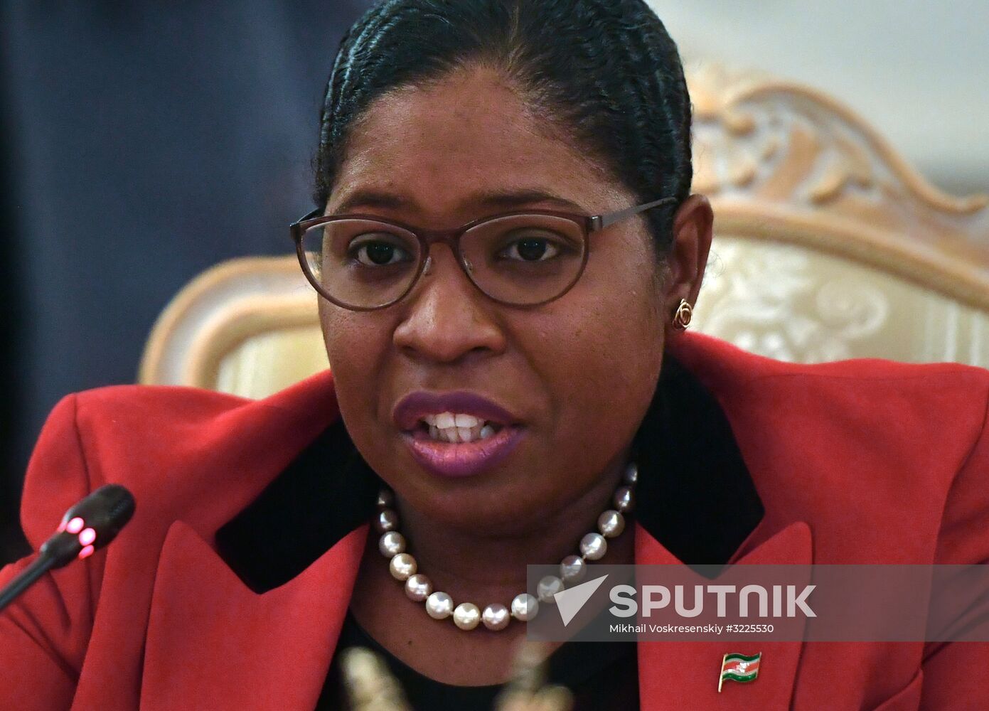 Russian Foreign Minister Sergei Lavrov meets with Foreign Minister of Suriname Yldiz Deborah Pollack-Beighle