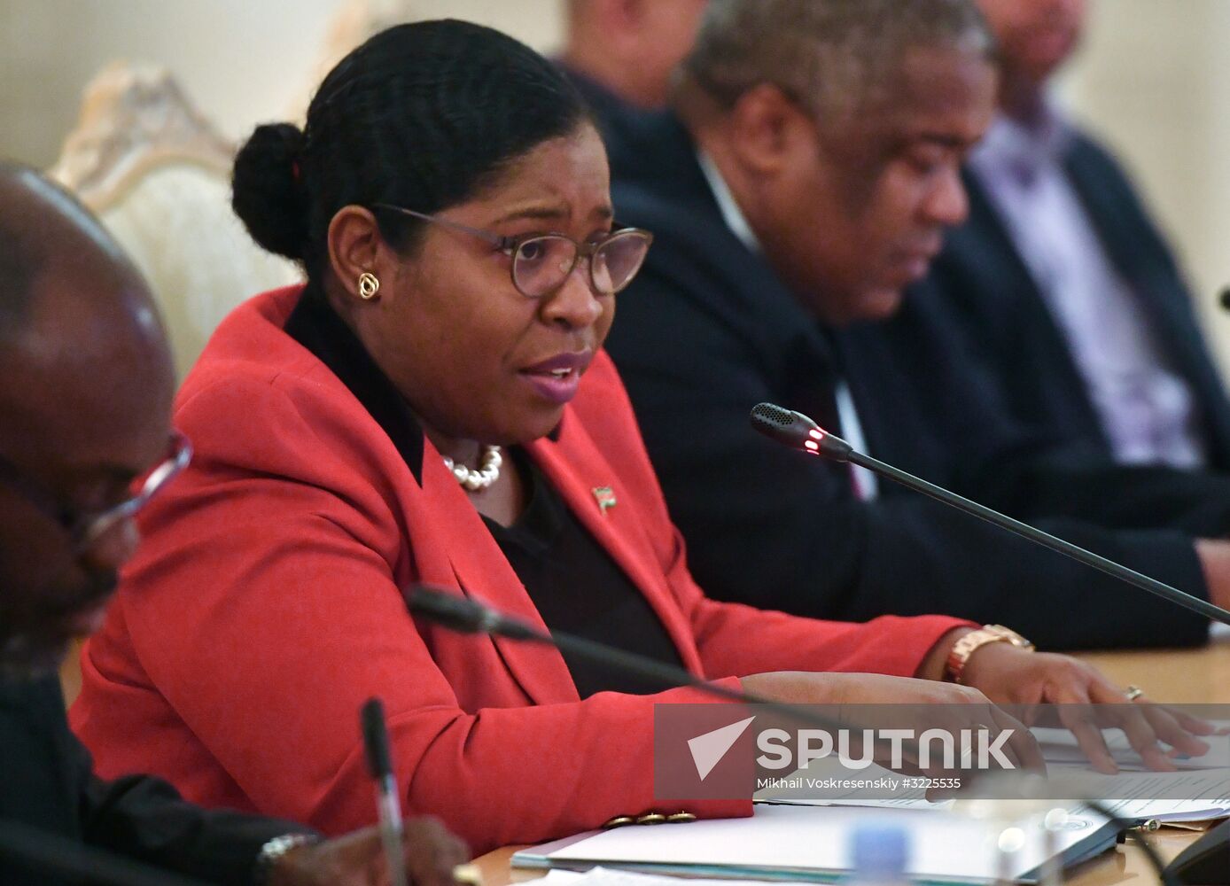 Russian Foreign Minister Sergei Lavrov meets with Republic of Suriname Foreign Minister Yldiz Deborah Pollack-Beighle